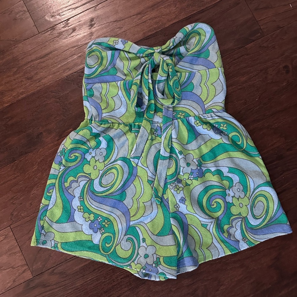 Wild Fable Green and Blue Romper